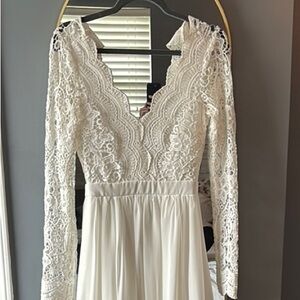 Elegant White Lace Dress